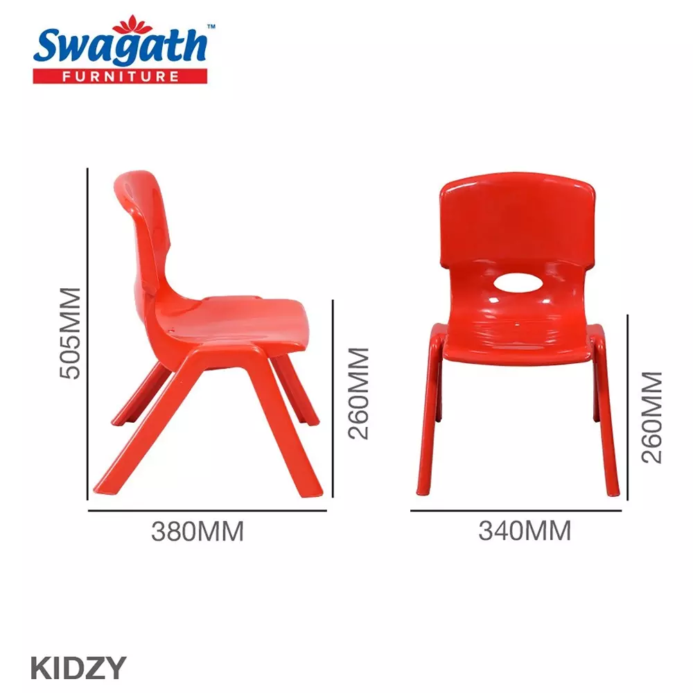 swagath-comfortable-kids-plastic-chair-withot-armrest-red-color-kidzy-pack-of-4-pcs