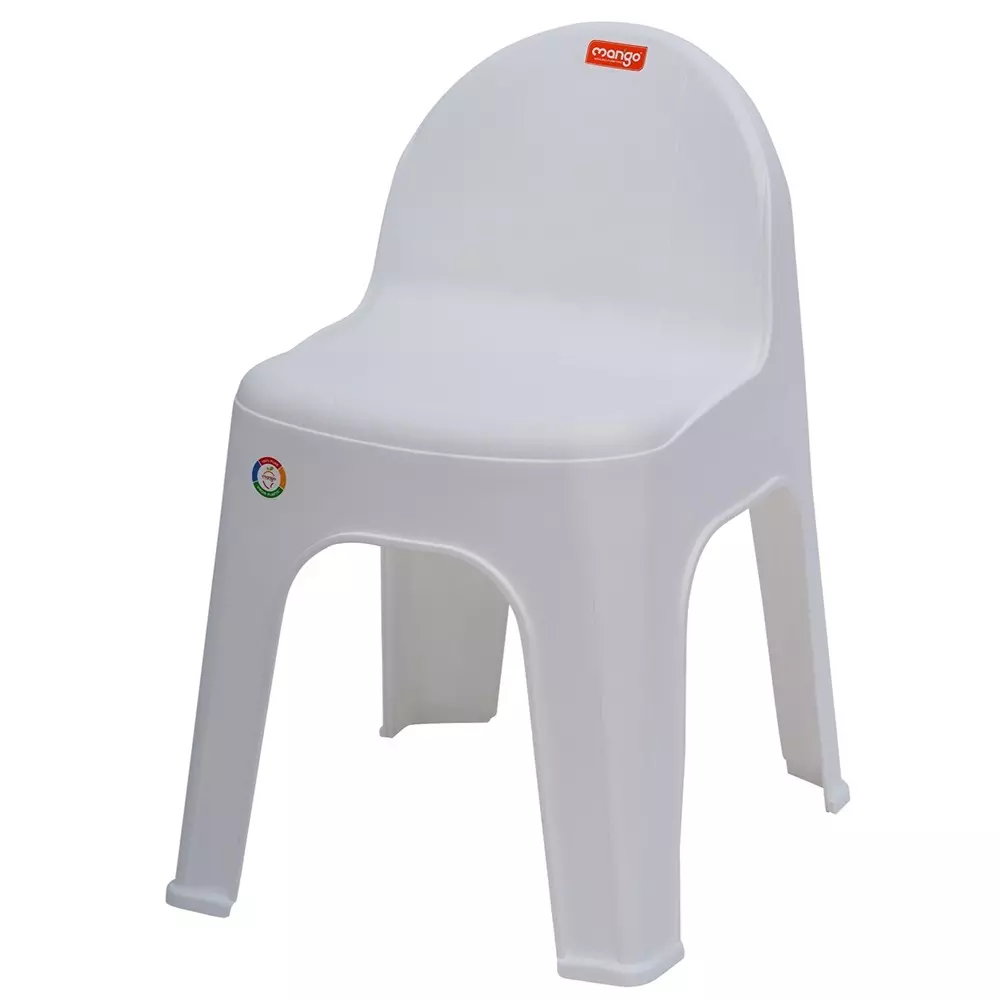 Mango Monty Cafe Chair With Armless White 200 Kg Load Bearing Capacity Polypropylene Low Back Horeca Design