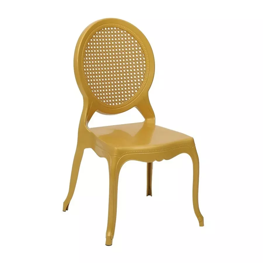 Nilkamal Grace Plastic Armless Chair 125 Kg Weight Capacity Gold Color