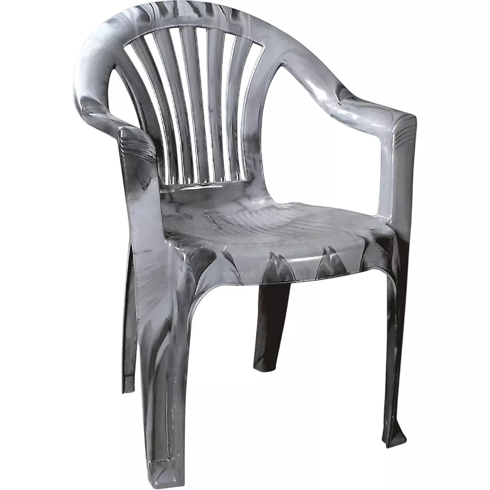 SUPREME Plastic Chair With-Arm Marble Beige, OXFORD
