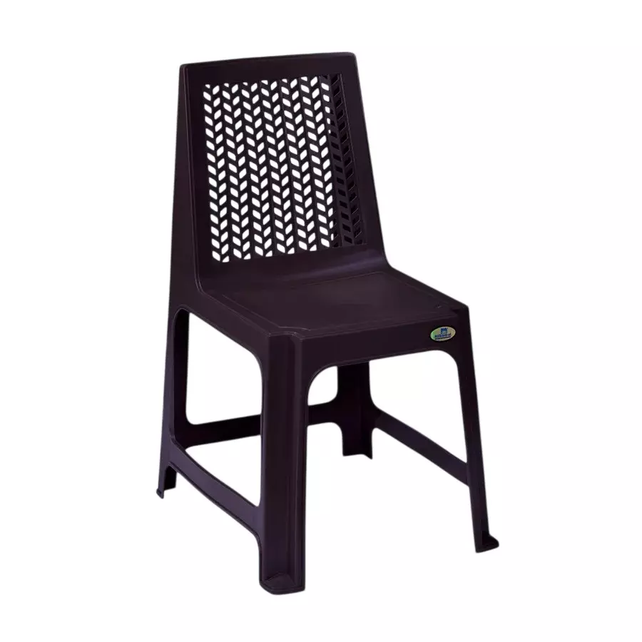 Nilkamal Viva Plastic Armless Chair Season Rust Brown Color