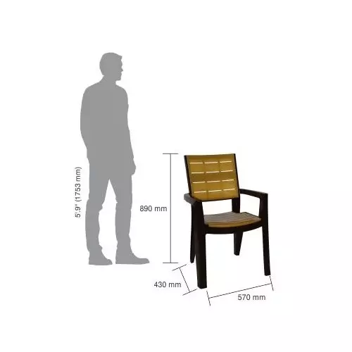 italica-designer-plastic-chair-with-arm-brown-gold-color-5115