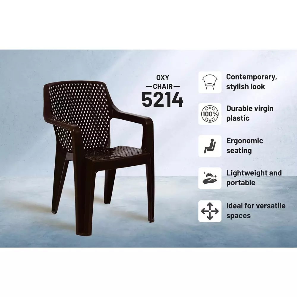 italica-oxy-series-plastic-arm-rest-chair-brown-color-5214