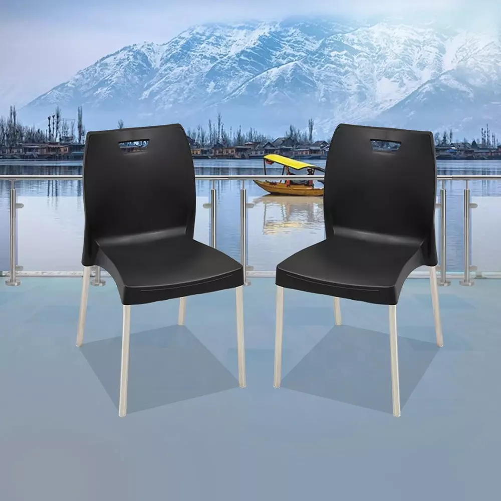 swagath-dining-chair-plastic-primary-material-stainless-steel-leg-material-pre-assembled-type-black-color-mintela-bk-4-pack-of-4-pcs