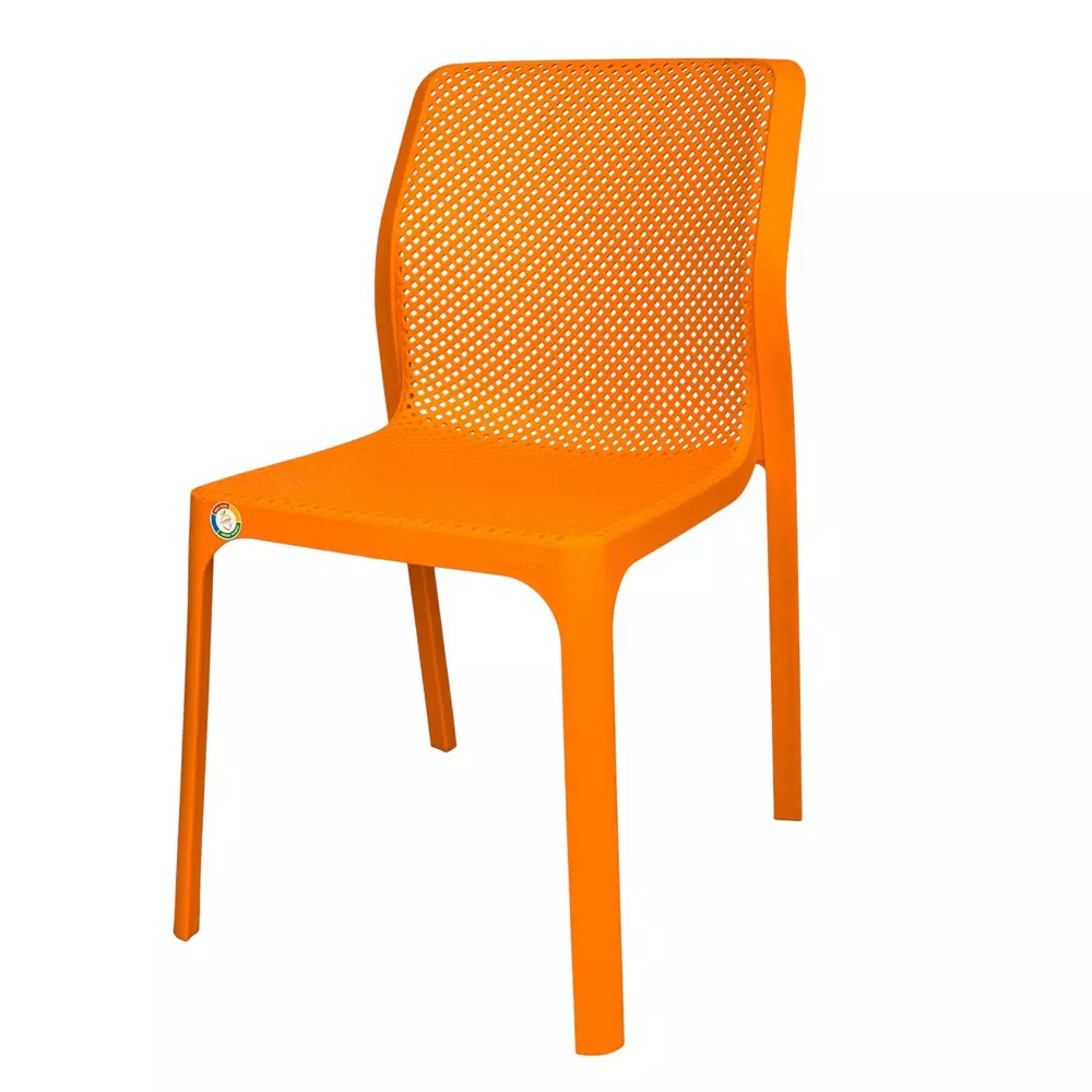 Mango Premium BELLA Monobloc Chair Glass Filled Plastic 533.4x406.4x838.2 mm Orange