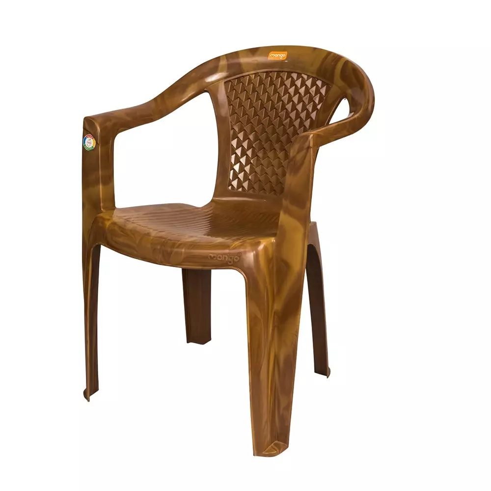 Mango Economy M 1009 Plastic Chair with Armrest 558.8x558.8x787.4 mm, Sandal Wood