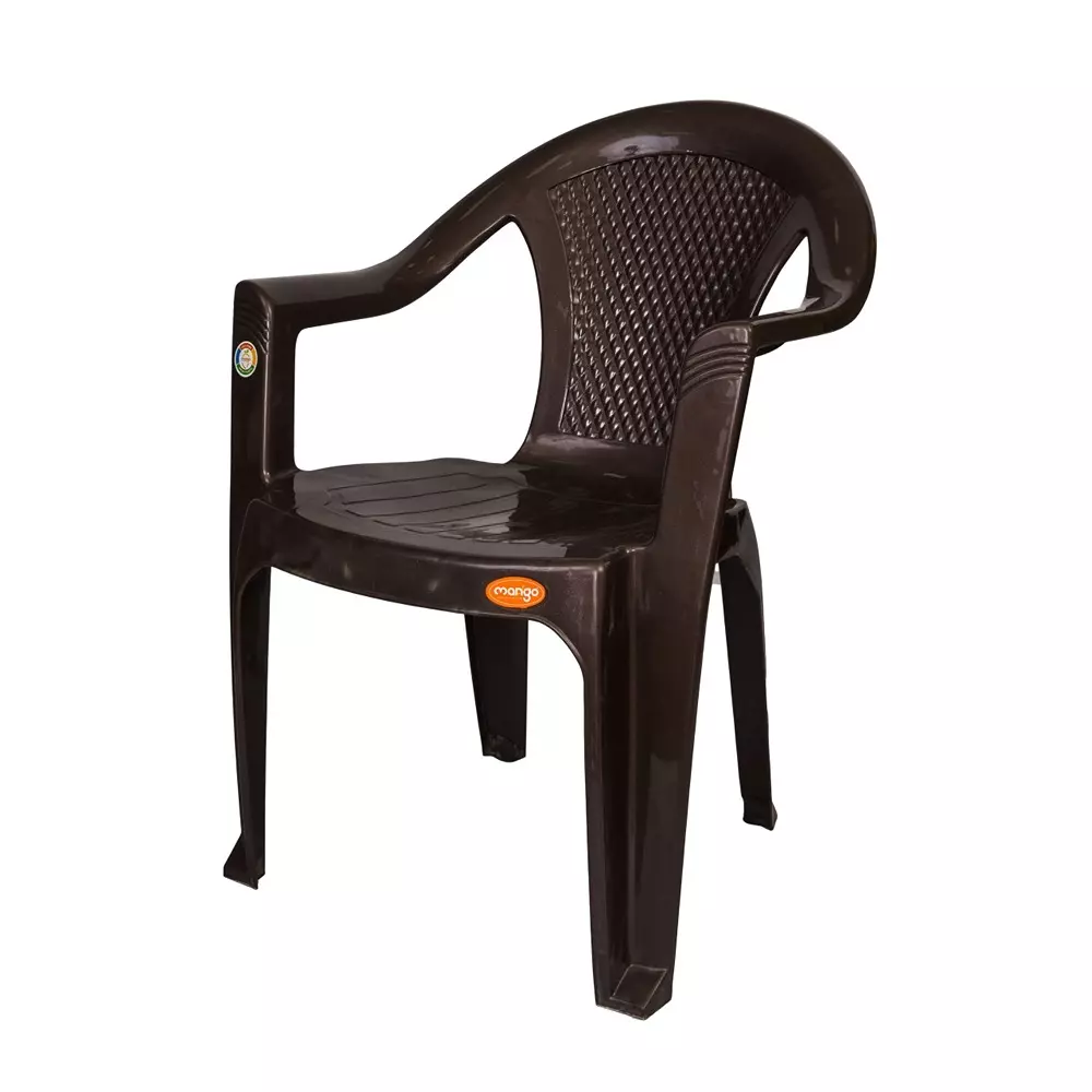 Mango Economy M 1062 Plastic Chair with Armrest 635x584.2x787.4 mm, Weather Brown