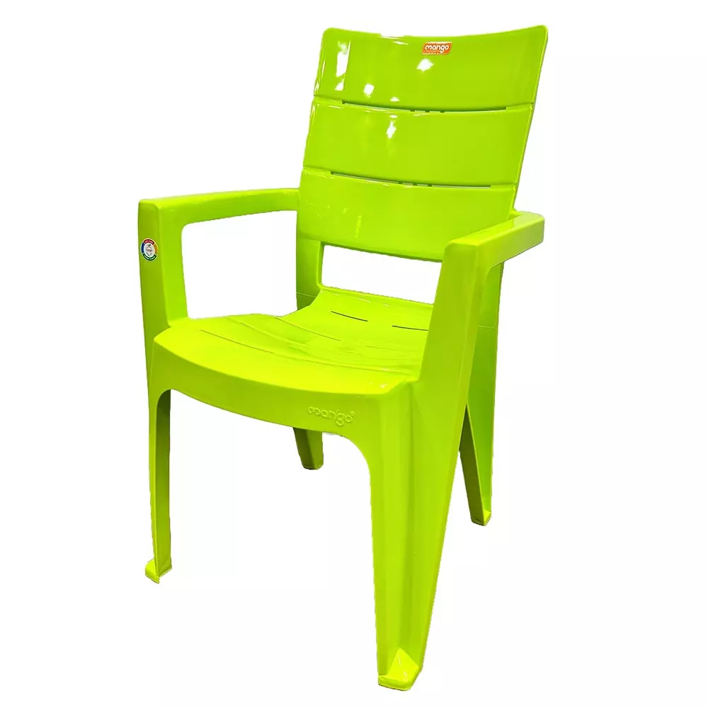 Mango Premium AMAZING Plastic Chair with Armrest 609.6x533.4x889 mm, Citrus Green