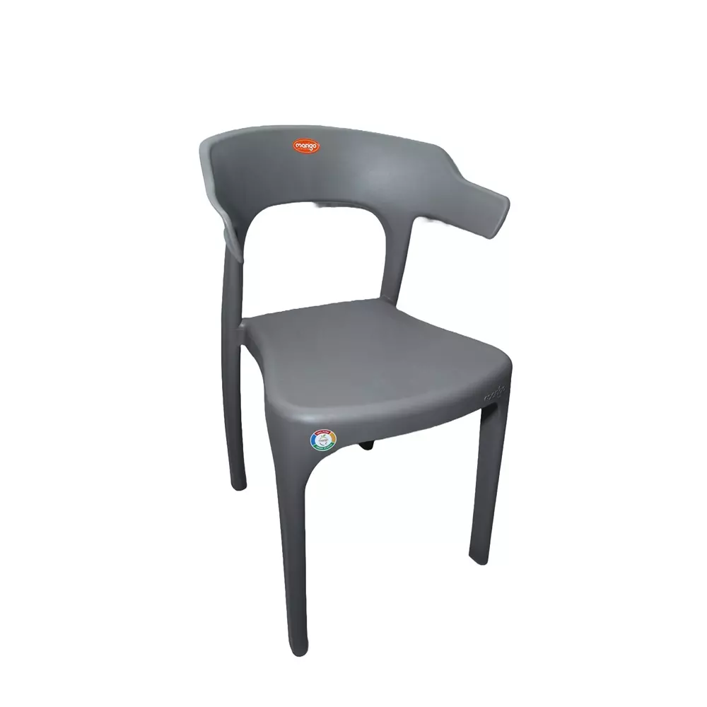 Mango STANLY Armless Chair 406.4x431.8x762 mm Dark Gray for Indoors & Outdoors