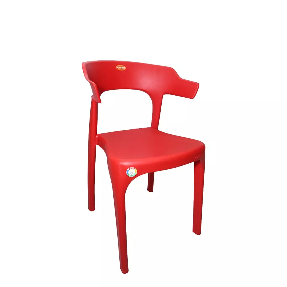 Mango STANLY Armless Chair 406.4x431.8x762 mm Red for Indoors & Outdoors