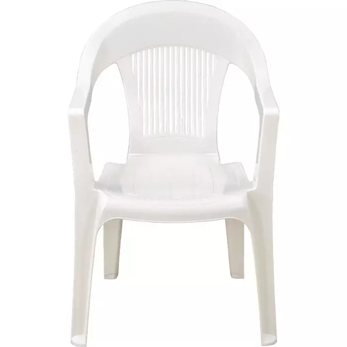Swagath Plastic Chair With Armrest for Cafe, Home and Offfice, SW-201 (Pack of 1 to 4 pcs)