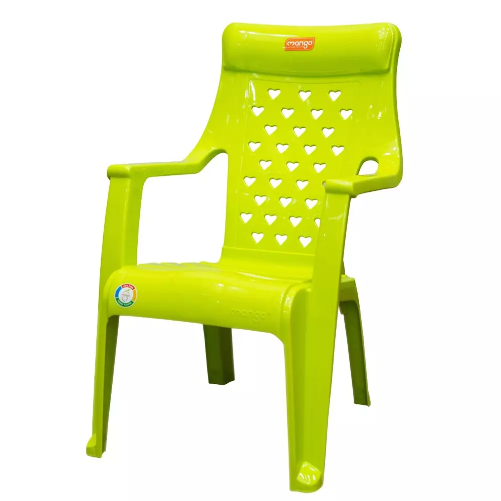 Mango LITTLE HEART Baby Chair with Armrest Polypropylene Plastic 457.2x381x584.2 mm Citrus Green