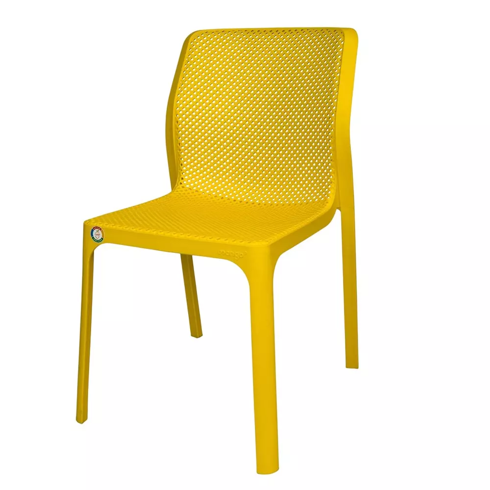Mango Premium BELLA Monobloc Chair Glass Filled Plastic 533.4x406.4x838.2 mm Mango Yellow