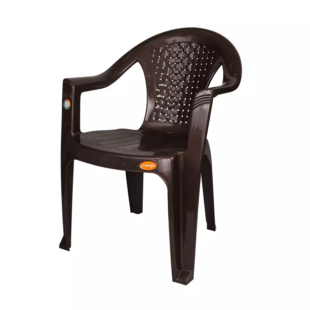 Mango Economy M 1063 Plastic Chair with Armrest 635x584.2x787.4 mm, Weather Brown