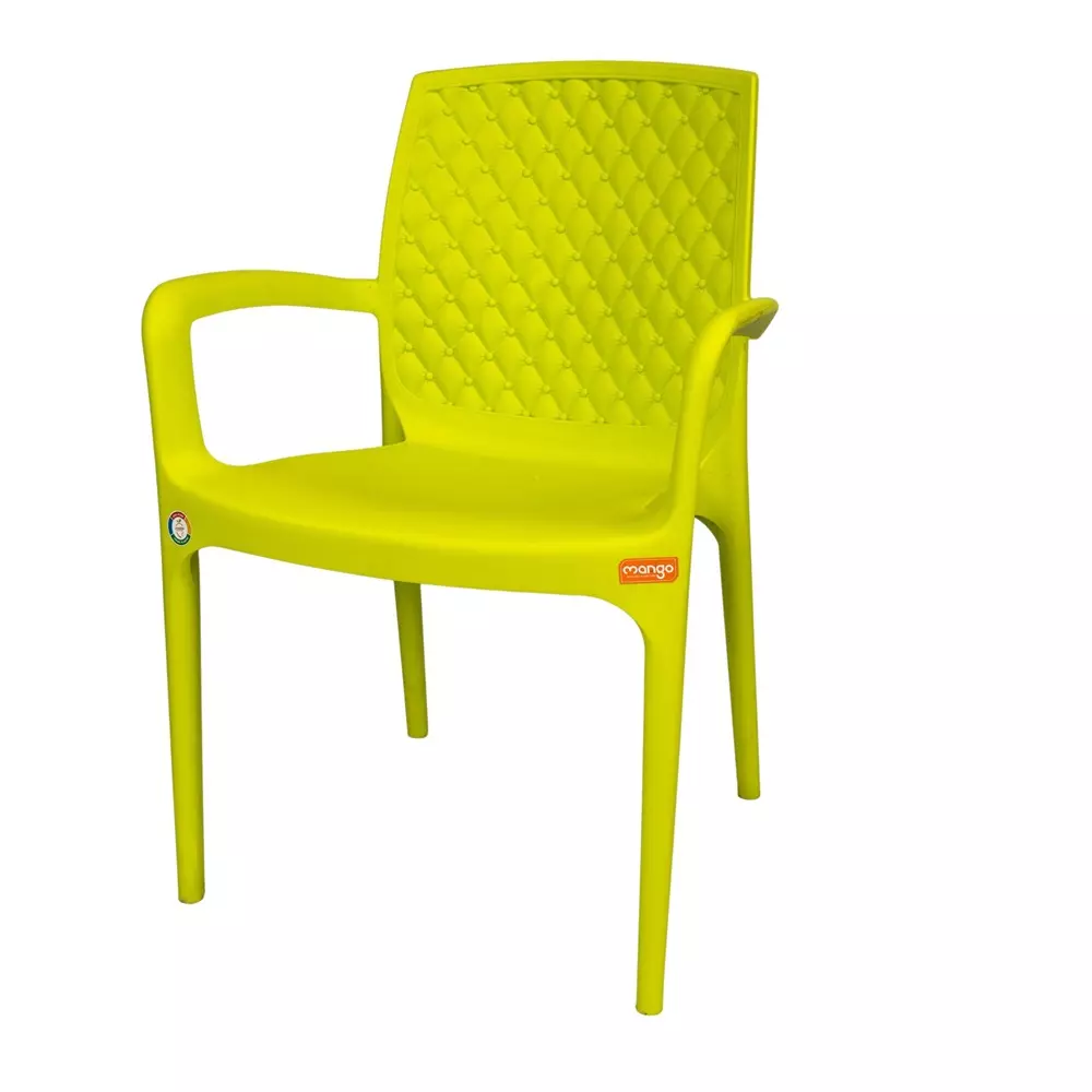 Mango Premium VENICE Plastic Chair with Armrest 508x558.8x838.2 mm, Citrus Green