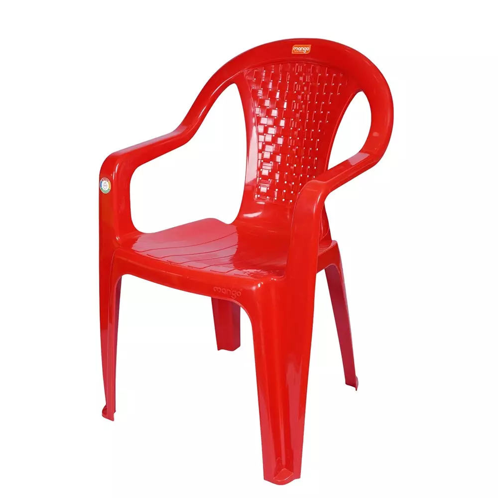Mango Medium M 1003 Plastic Chair with Armrest 558.8x558.8x812.8 mm, Mystic Red
