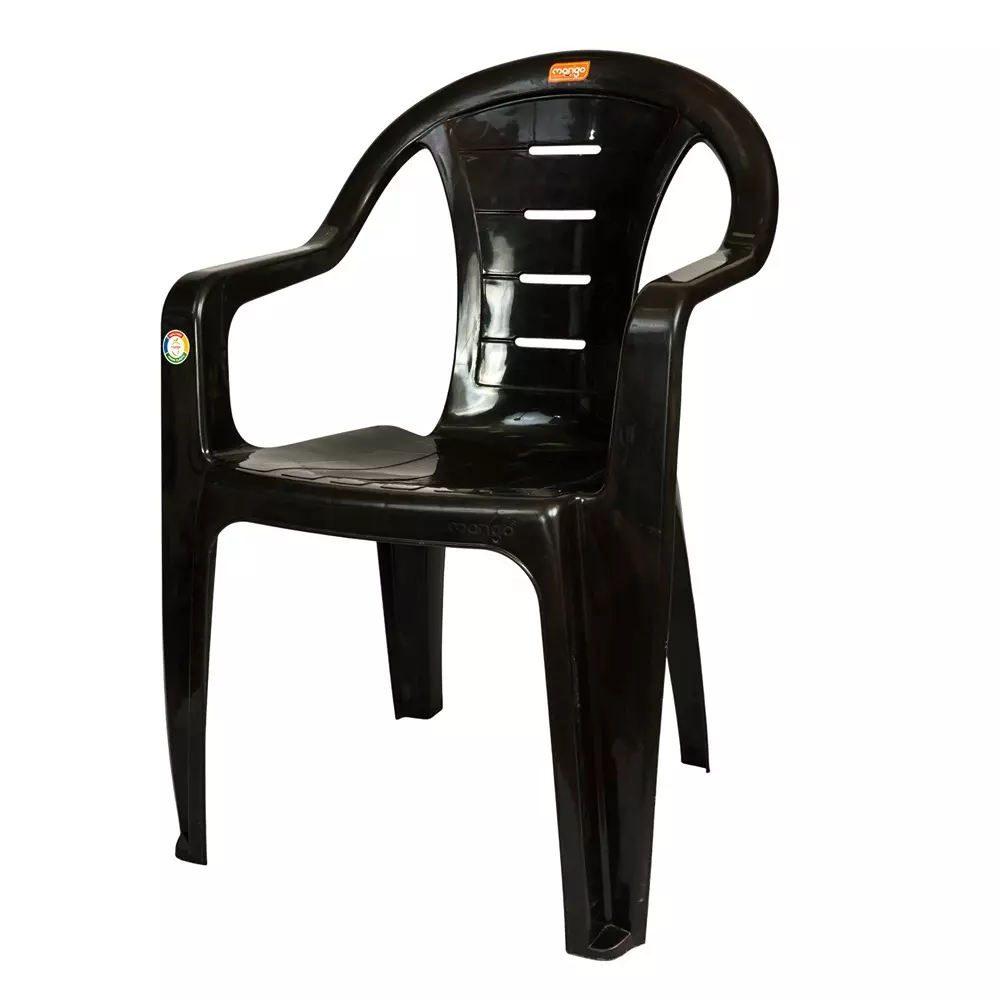 Mango Medium M 1006 Plastic Chair with Armrest 558.8x558.8x812.8 mm, Cherry Black