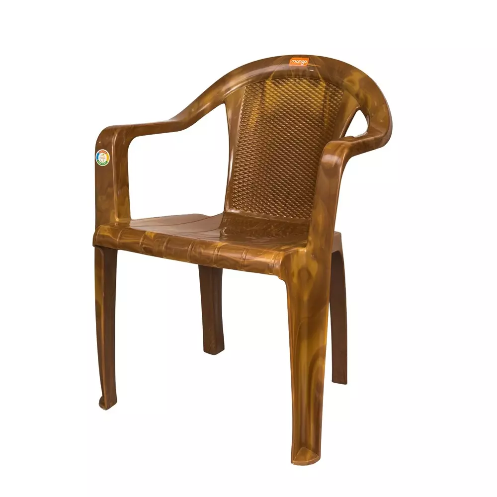 Mango Medium M 9024 Plastic Chair with Armrest 558.8x558.8x762 mm, Sandal Wood