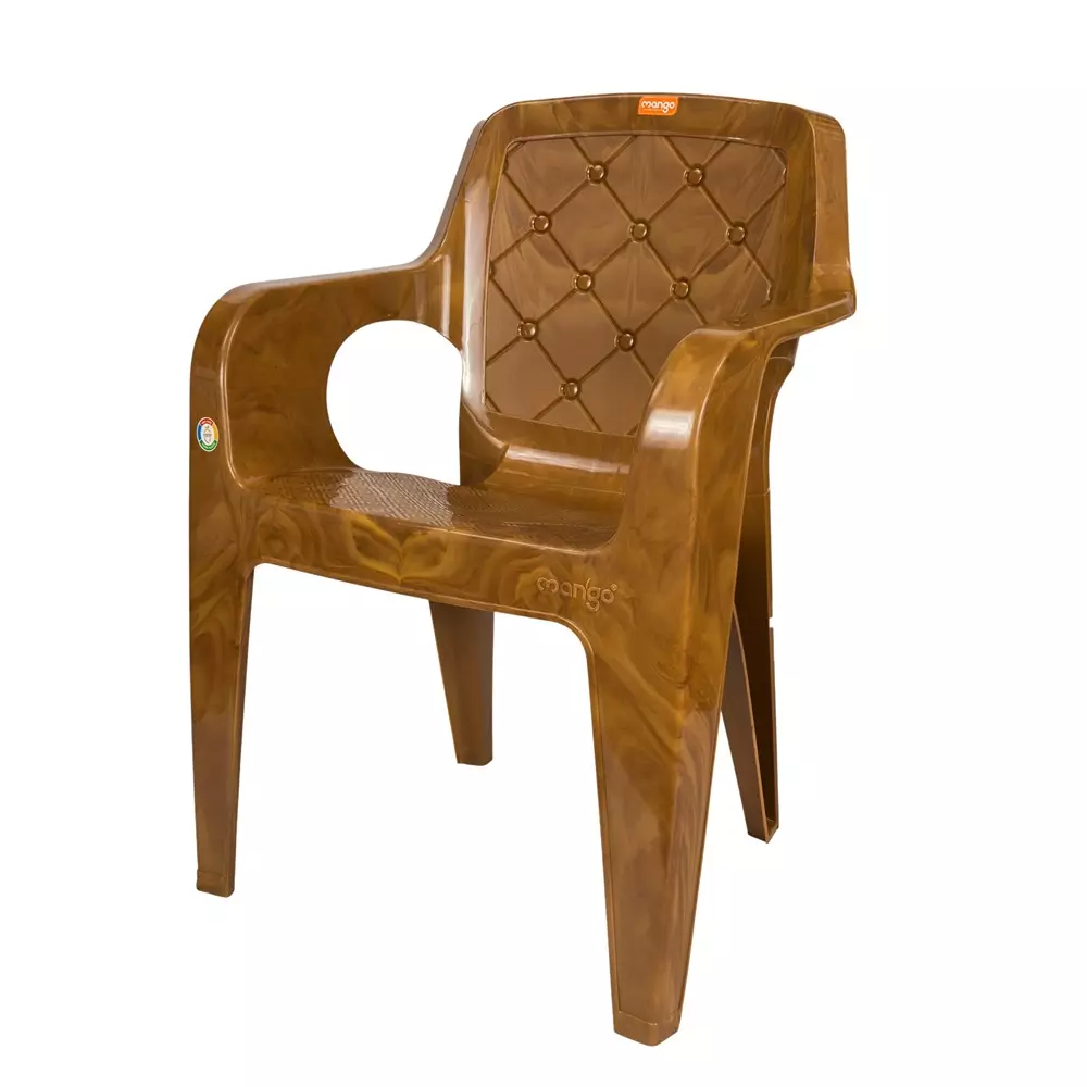 Mango Medium VENTURA Plastic Chair with Armrest 558.8x584.2x863.6 mm, Sandal Wood