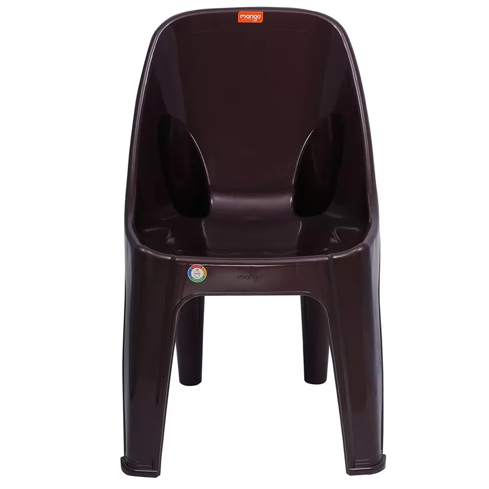 Mango Charlie Chair With Armless Weather Brown 200 Kg Load Bearing Capacity Polypropylene Plastic Medium Back for Home & School Use