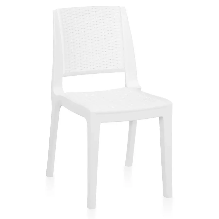 Nilkamal Enamora Premium Plastic Armless Chair 110 Kg Weight Capacity Milky White Color