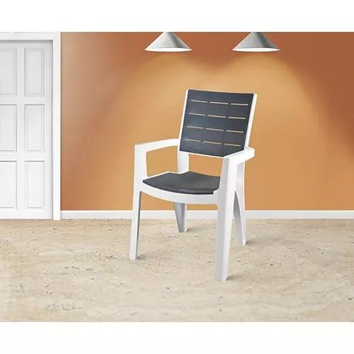 italica-designer-plastic-chair-with-arm-white-sgrey-color-5115-set-of-4
