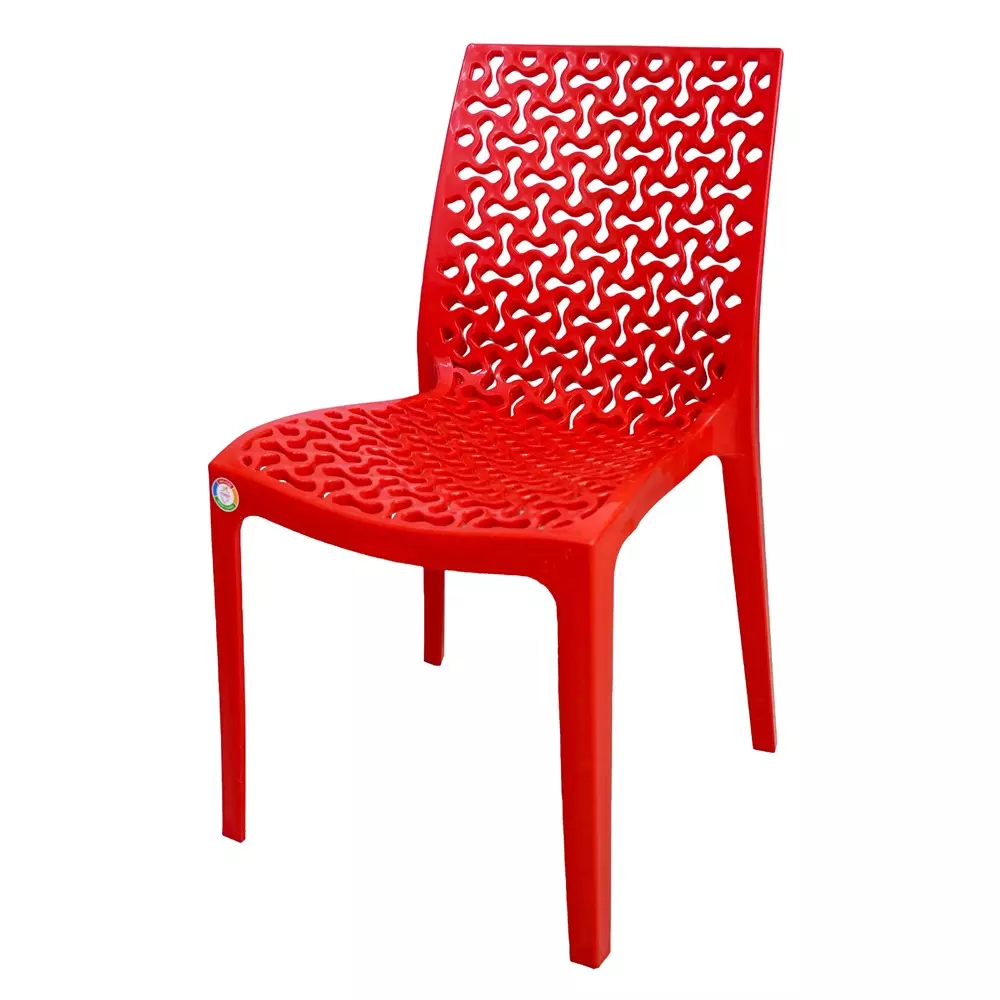 Mango Premium VANILLA Plastic Chair 419.1x419.1x812.8 mm Red for Indoors & Outdoors