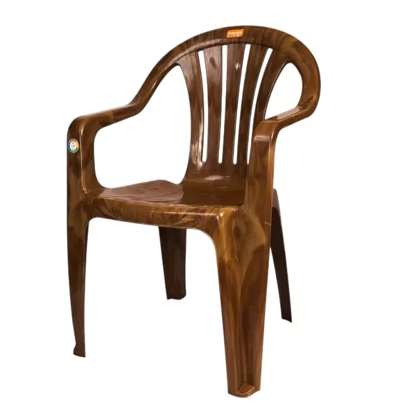 Mango Medium M 1005 Plastic Chair with Armrest 558.8x558.8x812.8 mm, Sandal Wood