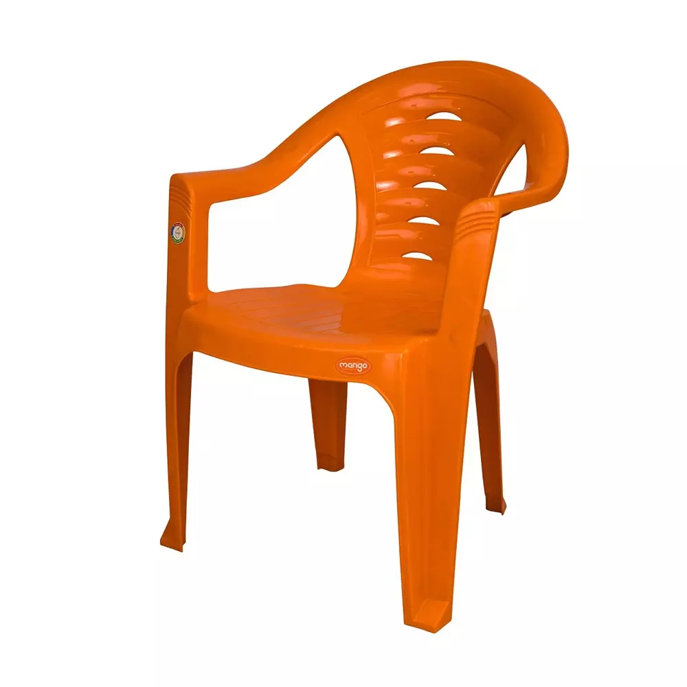 Mango Economy M 1061 Plastic Chair with Armrest 558.8x558.8x787.4 mm, Mango Orange
