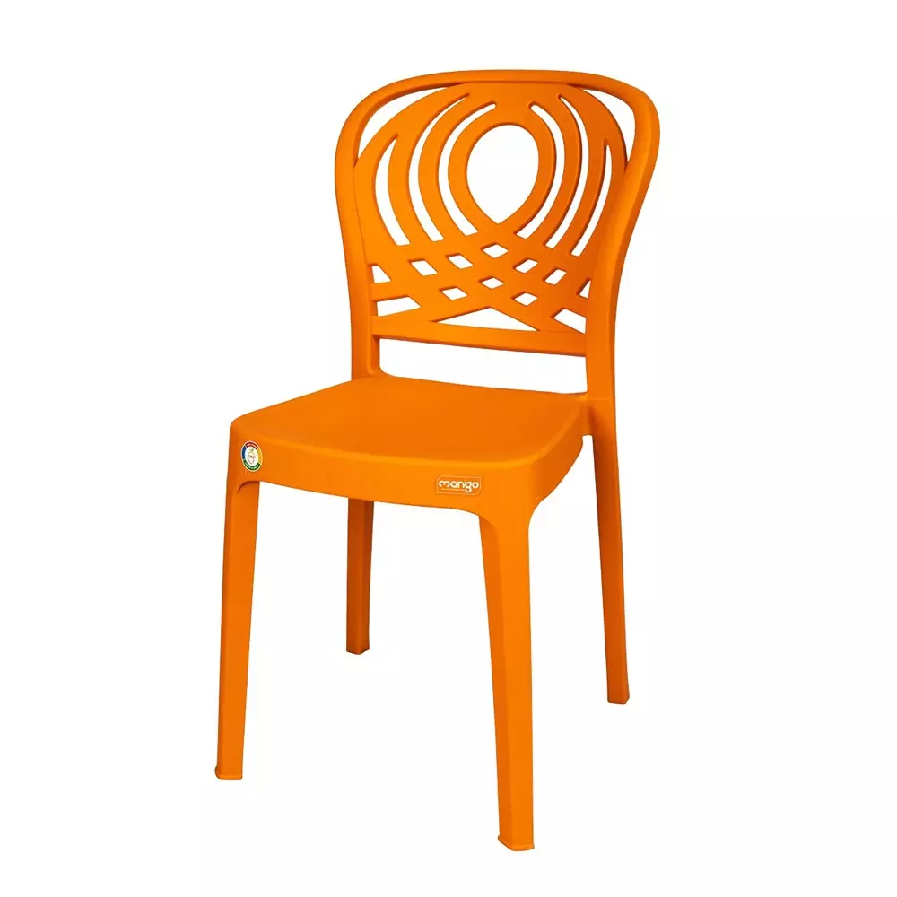 Mango SIZZLER Armless Chair 558.8x381x838.2 mm Mango Orange for Indoors & Outdoors