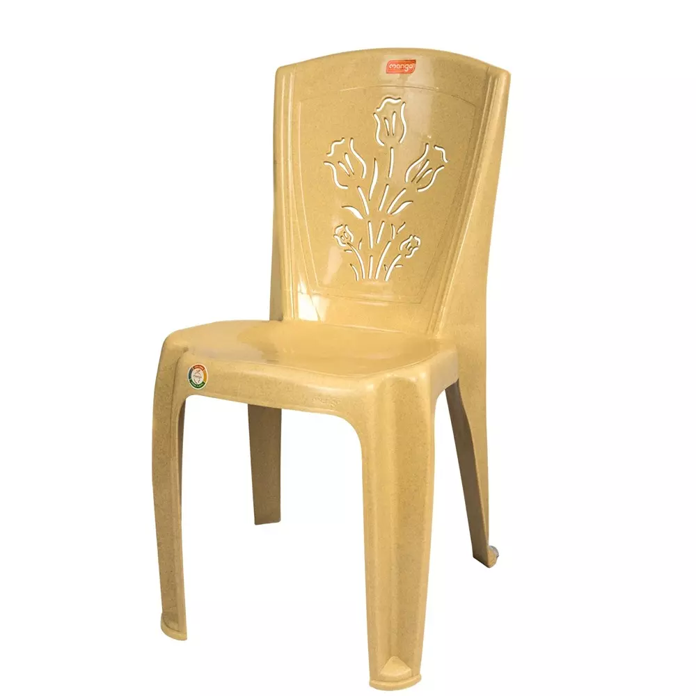 Mango SUMMER Armless Chair 533.4x381x863.6 mm Marble Beige for Indoors & Outdoors