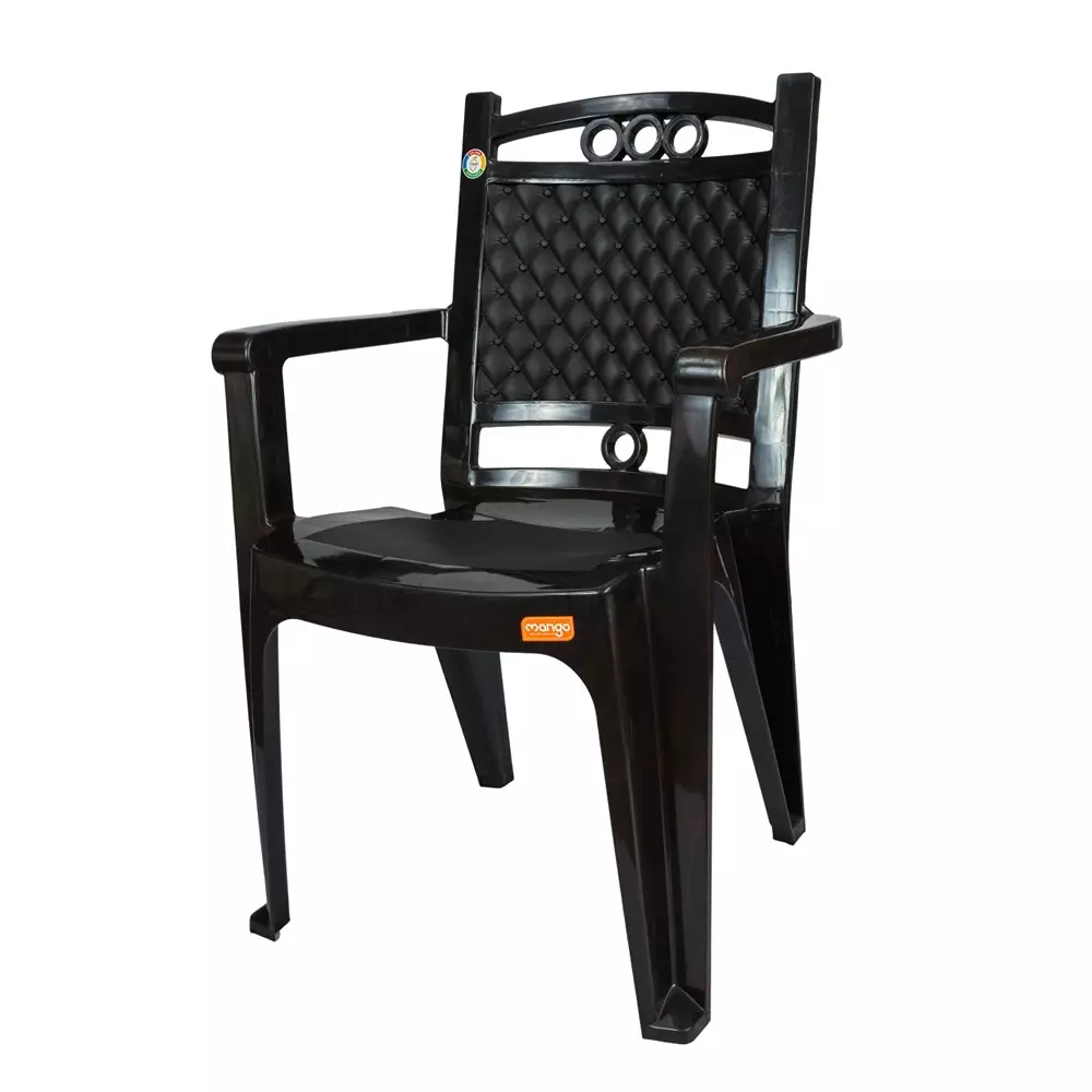 Mango Medium SOLO Plastic Chair with Armrest 558.8x558.8x863.6 mm, Cherry Black
