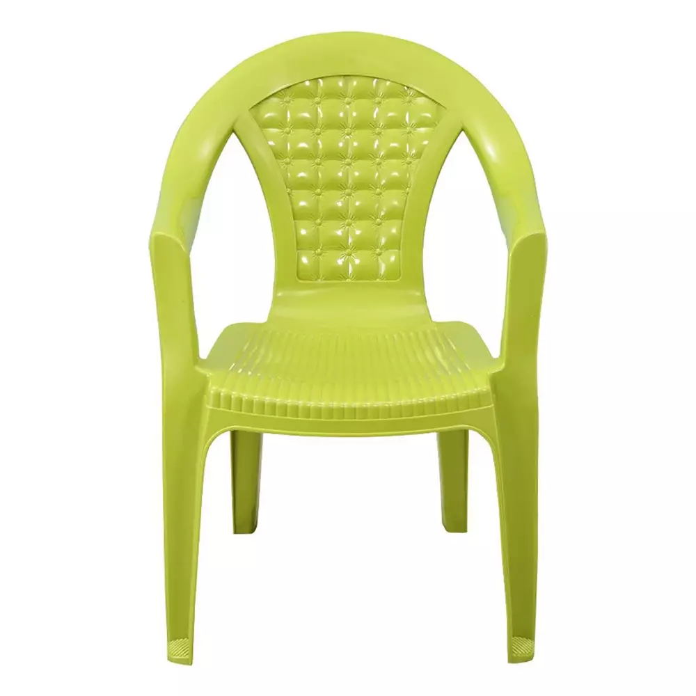 Swagath Chair With Arm Rest Meduim Back Style Plastic Mehendi Green for Home, School & Cafeteria Use, SW-310-MHGN-1