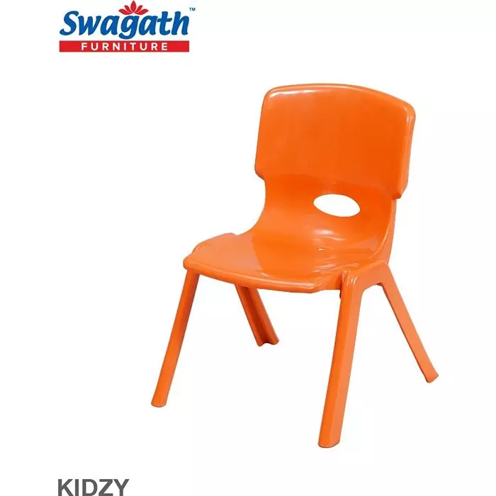 swagath-comfortable-kids-plastic-chair-withot-armrest-orange-color-kidzy-pack-of-2-pcs