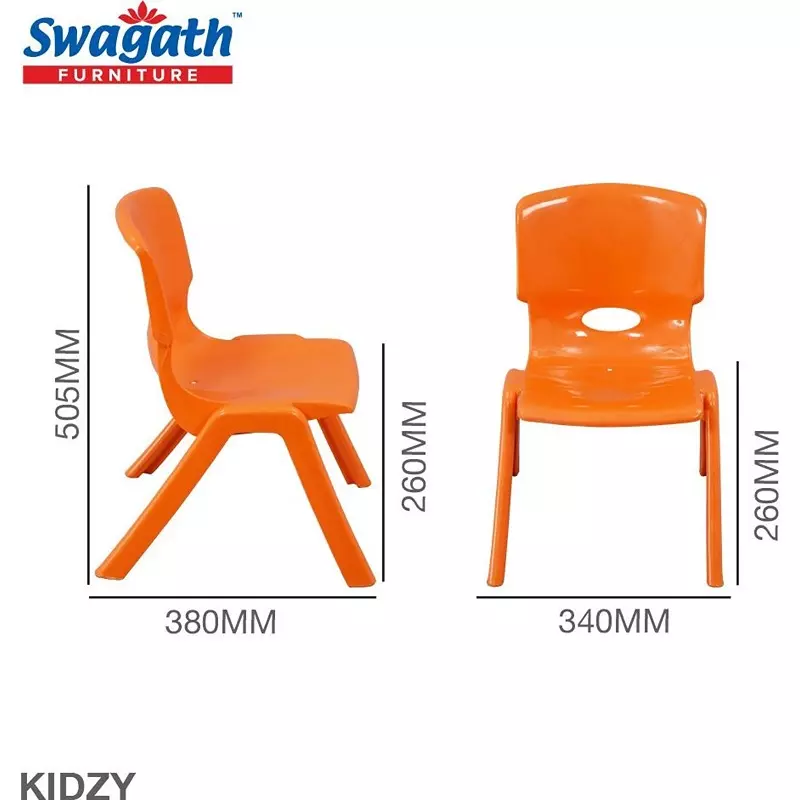 swagath-comfortable-kids-plastic-chair-withot-armrest-orange-color-kidzy-pack-of-2-pcs