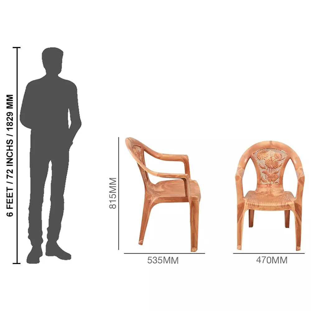 swagath-plastic-chair-with-armrest-sandal-wood-color-for-cafe-home-and-office-sw-308-pack-of-2-pcs