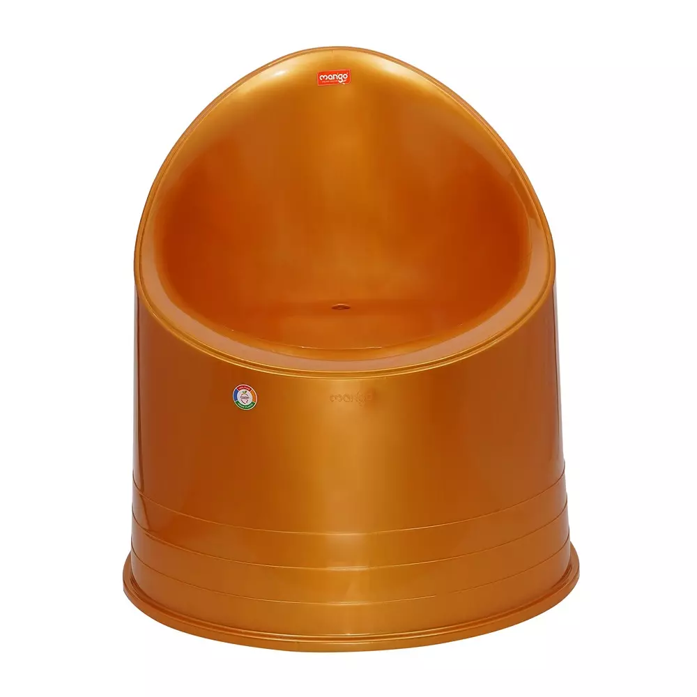 Mango Lipstick Cafe Chair With Armless Gold 400 Kg Load Bearing Capacity Polypropylene Low Back Horeca Design