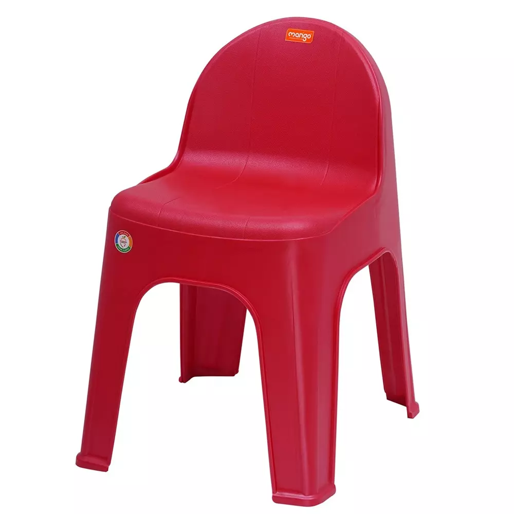Mango Monty Cafe Chair With Armless Rose Red 200 Kg Load Bearing Capacity Polypropylene Low Back Horeca Design