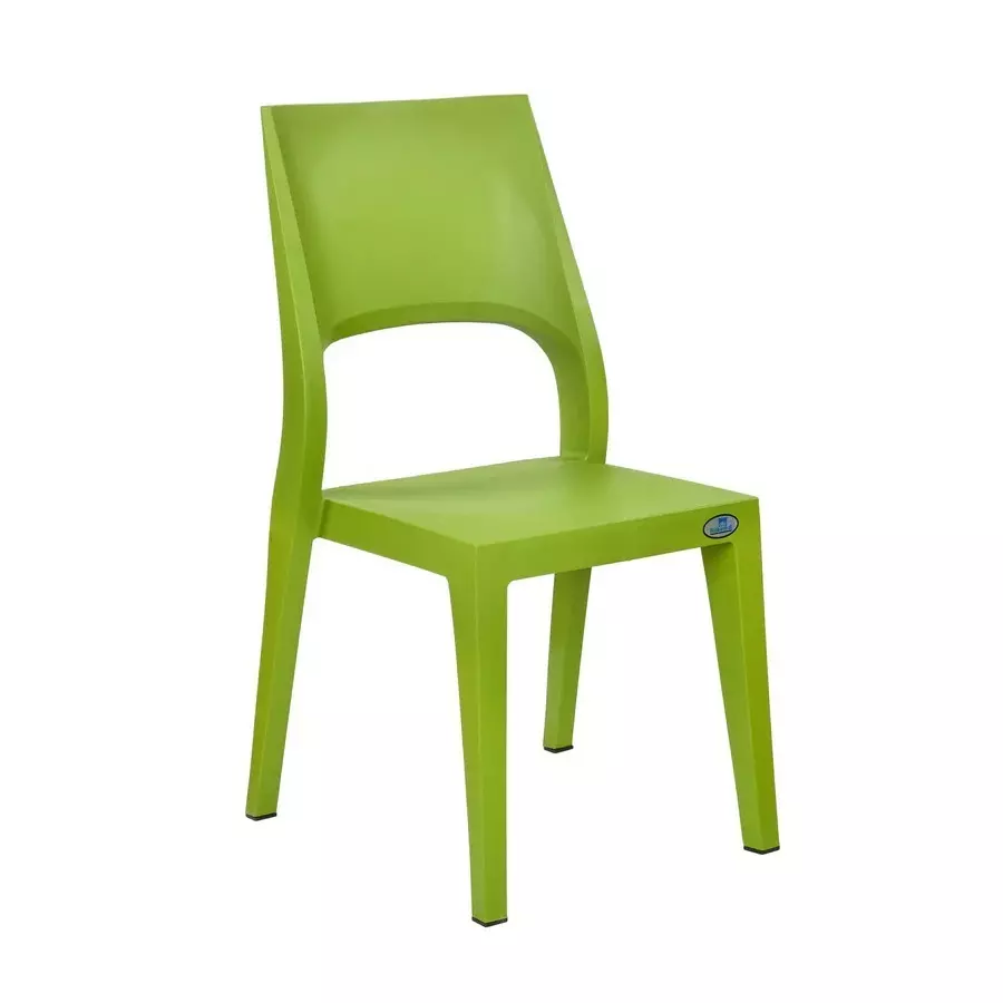 Nilkamal Ace Plastic Armless Chair Without Cushion Green Color