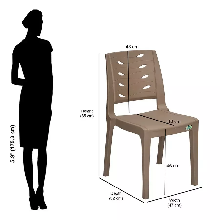 nilkamal-fern-plastic-armless-chair-rattan-dark-beige-color
