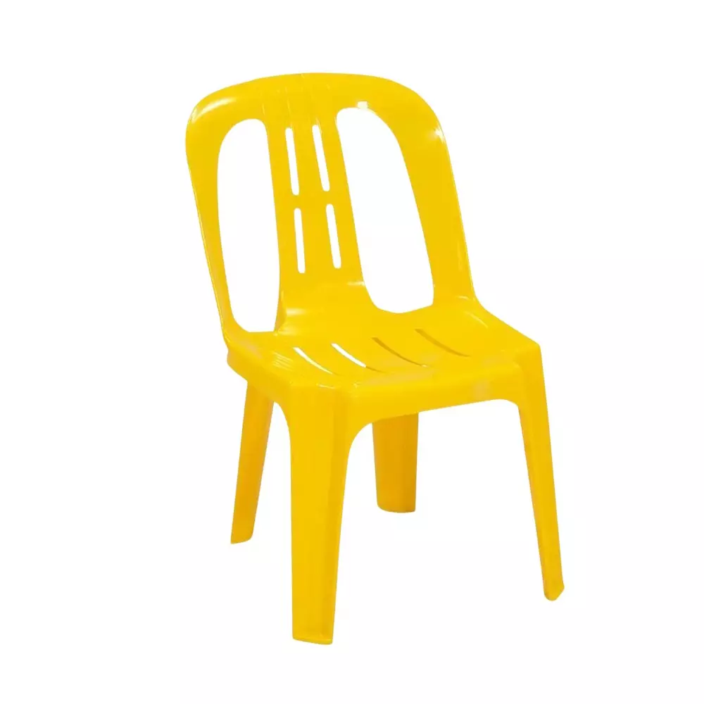 Swagath Kids Chair Junior Series Without Arm Rest PP (Polypropylene) Material 100 Kg Load Capacity Pre-Assembled Type Yellow Color, NOVA-YL-1