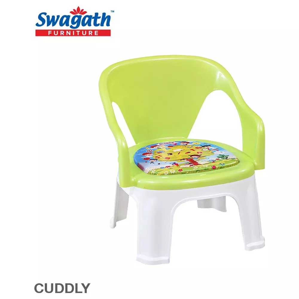 swagath-cuddly-kids-armrest-plastic-chair-30-kg-load-capacity-pre-assembled-type-green-color-cuddly-t-agrn-2-pack-of-2-pcs