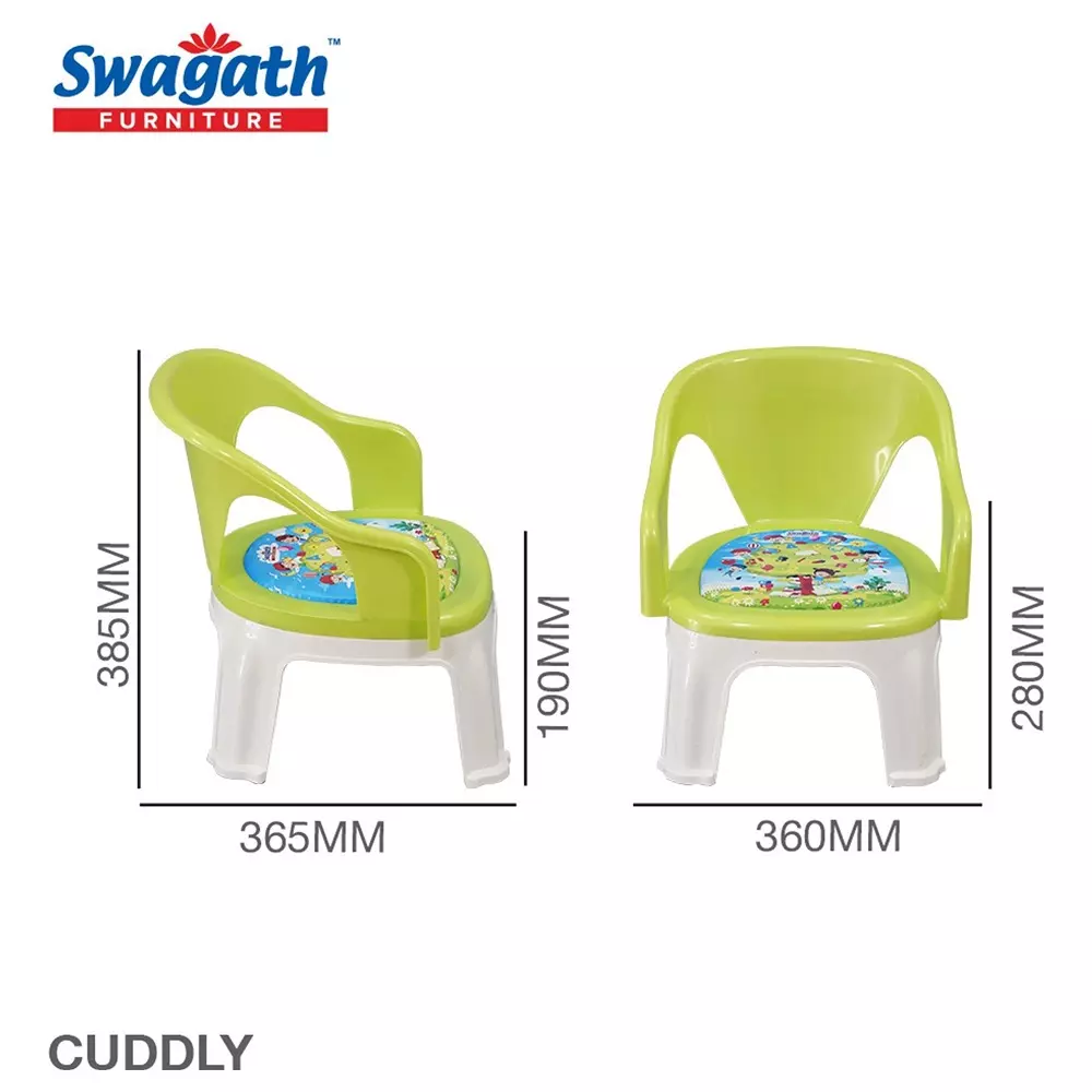 swagath-cuddly-kids-armrest-plastic-chair-30-kg-load-capacity-pre-assembled-type-green-color-cuddly-t-agrn-2-pack-of-2-pcs