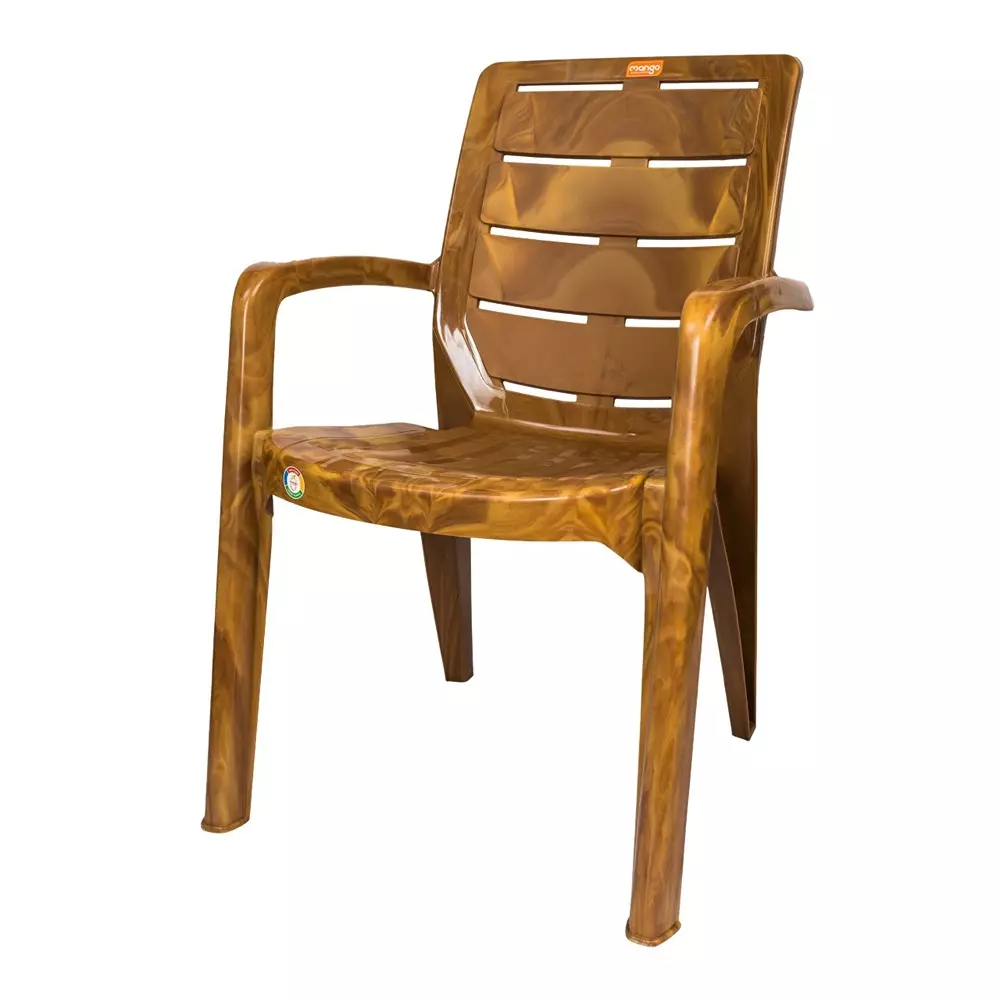 Mango Premium OLIVE Plastic Chair with Armrest 660.4x584.2x863.6 mm