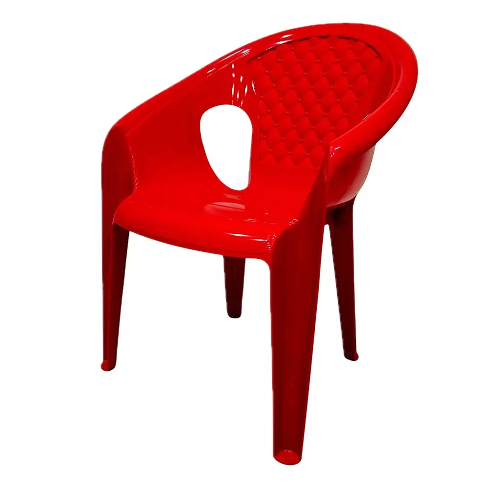 Mango Medium STAR Plastic Chair with Armrest 635x482.6x838.2 mm, Red
