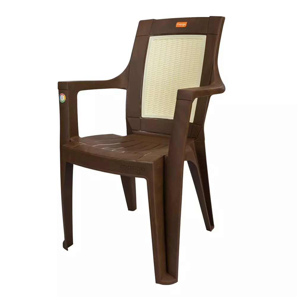 Mango Premium MIRACLE Plastic Chair with Armrest 609.6x558.8x889 mm, Take Wood