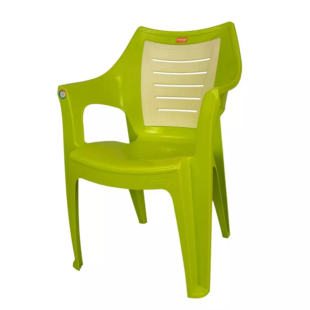 Mango Premium NEO Plastic Chair with Armrest 584.2x584.2x863.6 mm, Citrus Green
