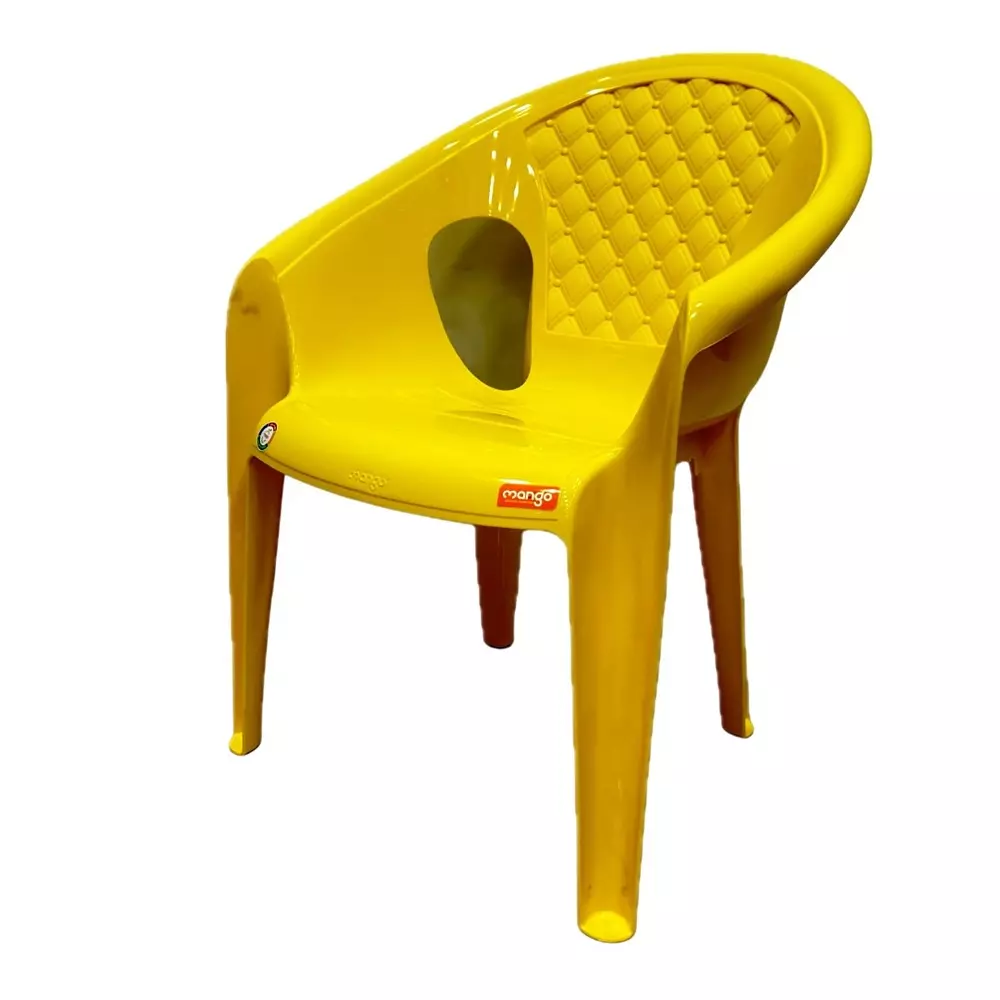 Mango Medium STAR Plastic Chair with Armrest 635x482.6x838.2 mm, Yellow