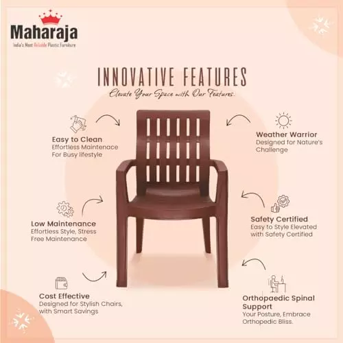 maharaja-chair-with-arm-rest-modern-stylish-design-200-kg-bearing-capacity-brown-plastic-for-home-school-garden-office-fortuner_brown-pk6-pack-of-6-pcs