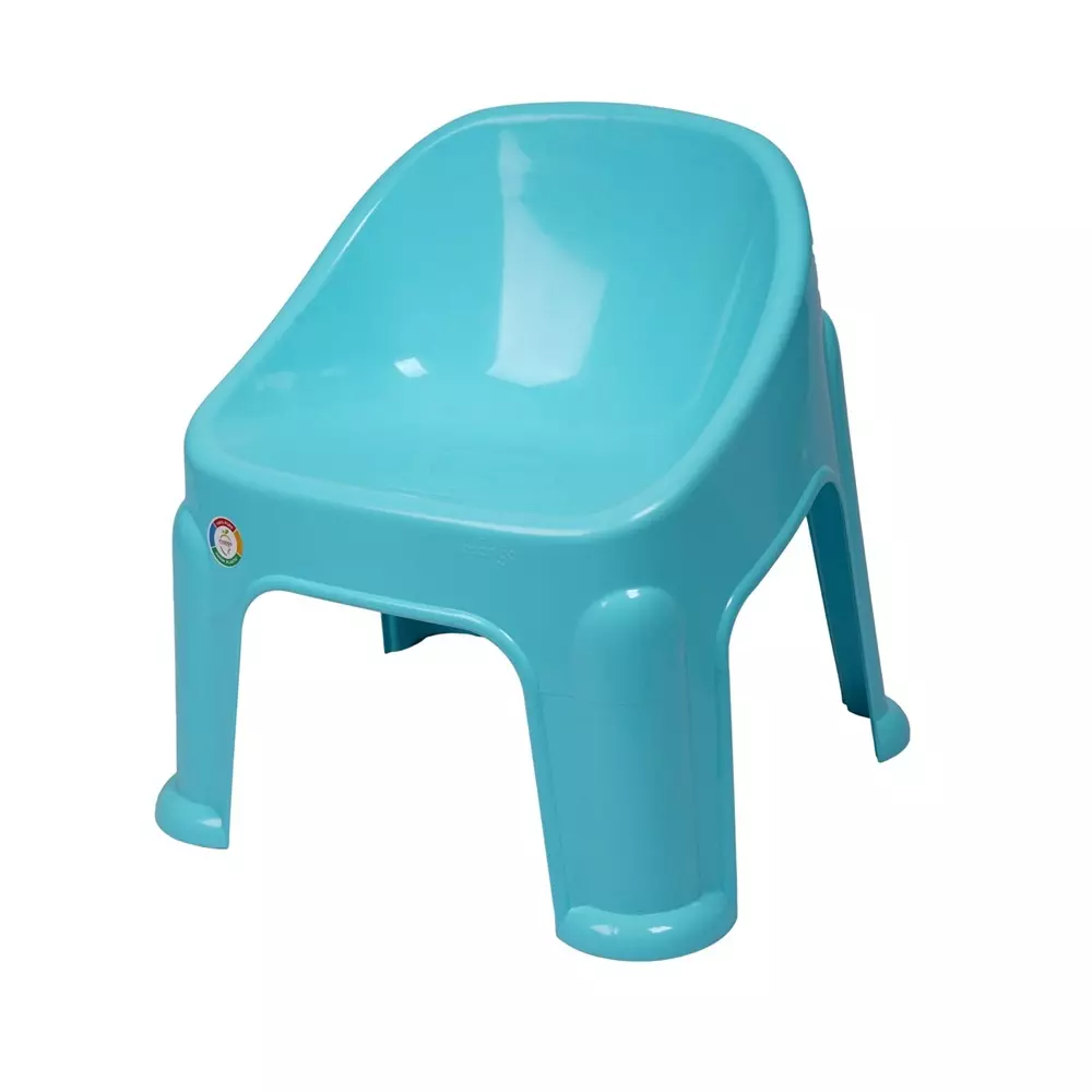 Mango Pony Baby Chair with Armrest Marina Blue 70 Kg Load Bearing Capacity Polypropylene Plastic Medium Back for Home & School Use